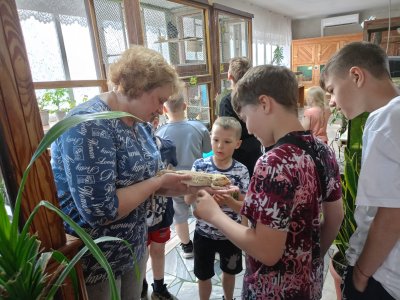 4 июня воспитанники летнего лагеря  побывали в «Зелёной гостиной» в ДКиТ Родина
